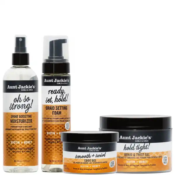 Produits capillaires pour entretiens braids, twists et locks - Aunt Jackie's Biotin + Honey