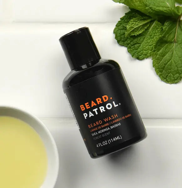 shampooing spécial barbe au karité, huiles de moringa et de baobab - beard wash de beard patrol. Flacon 114ml