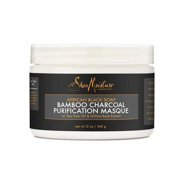 Masque Soin Cheveux Purifiant African Black Soap Bamboo Charcoal Purification - Shea Moisture