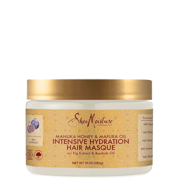 Masque hydratant Cheveux secs au miel de Manuka et Huile de Mafura Shea Moisture 