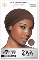 2 wig caps pour perruque - maintient les cheveux en place Couleur Marron foncé 3308 Evolve