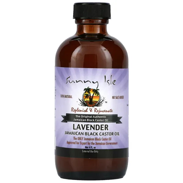 Huile de Ricin de Jamaïque Pure avec Huile essentielle de Lavande pour le soin des cheveux crépus, frisés, bouclés cassants et secs