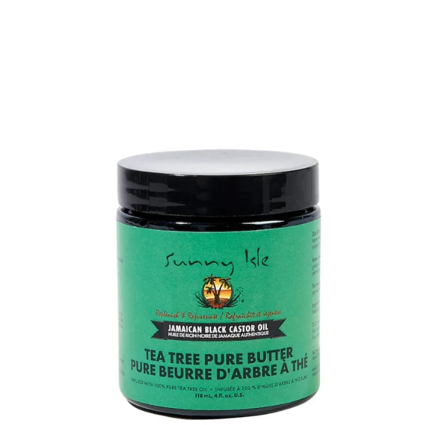 Pure Beurre d'Arbre à Thé et Jamaican Black Castor Oil Sunny Isle pour Cuir chevelu irrité