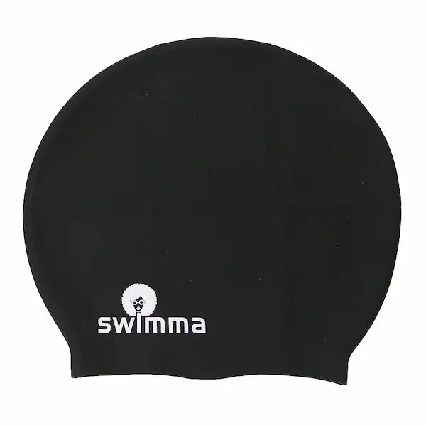 Bonnet de Bain pour Cheveux Longs ou tresse Swimma Caps Noir