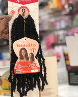 Mèches Crochet Outre X-pression Twisted Up WAVY BOMB TWIST 12 pouces en Noir 1 