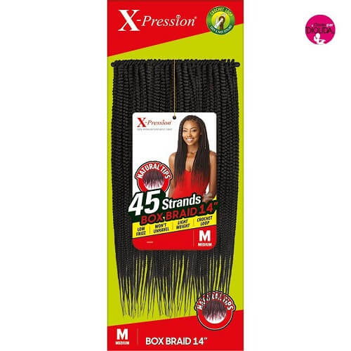 45 Mèches X-PRESSION Crochet Braids Outré Medium 14 pouces - diouda