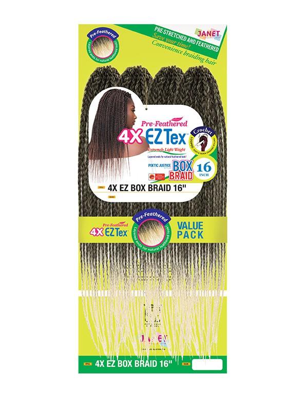 4X Mèches Crochet E-Z BOX BRAID 16 pouces - Janet Collection - Crochet Braids - diouda