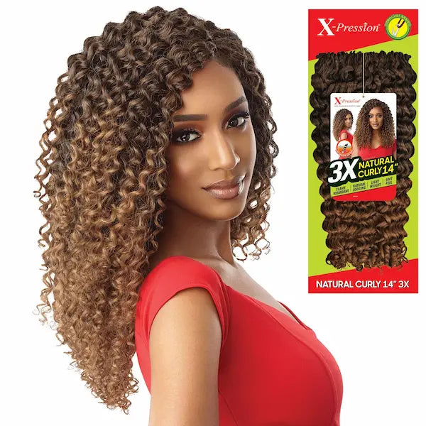 Mèches crochet braids bouclées X-Pression Natural Curly 14 Pouces 45 rajouts - Outré 