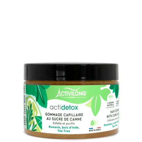 Actidetox Gommage Capillaire au Sucre de Canne exfolie et purifie le cuir chevelu