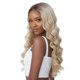 Perruque Lace Front Wig Lace HD Longue Ondulée ARLENA en DR4 Cream Blonde