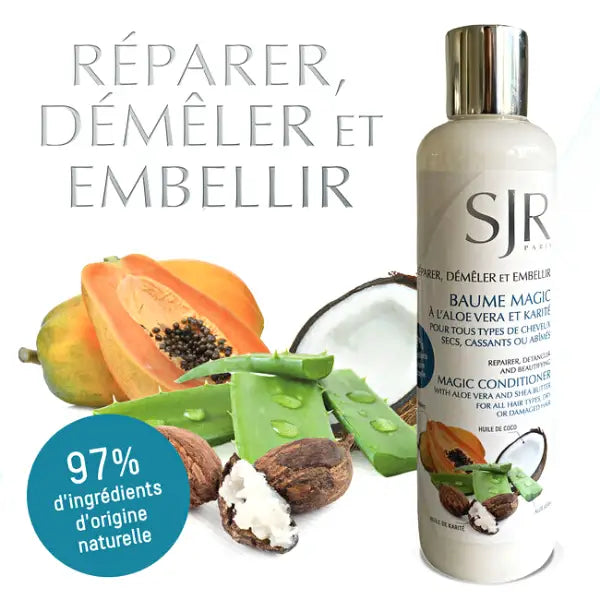 baume cheveux secs et abîmés papaye aloe vera karité sjr paris