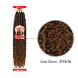 crochet braids curly ondulé naturel teinte 2T1B/30 - Outré Boho Wavy Bomb Twist 