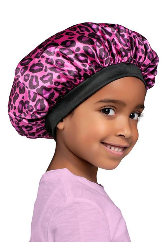 Lot de 3 bonnets de nuit en satin pour enfants, bonnets de nuit réglables  en soie douce à fleurs pour cheveux naturels, adolescents, tout-petits,  enfants, bébés, réversibles pour lit double