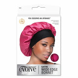 bonnet de nuit en satin pour cheveux bouclés crépus