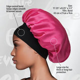 bonnet satin cheveux nuit dimensions larges