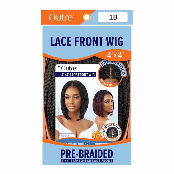 Perruque Tressée Lace 4X4 Outré BOX BRAID BOB  packaging