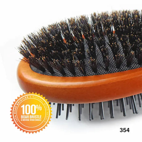 brosse à cheveux double face poils de sanglier et picots nylon.