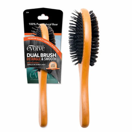 brosse à cheveux double face démèle, lisse et aplatit