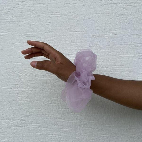 Chouchou en Organza Violet - Elastique et chouchou - diouda