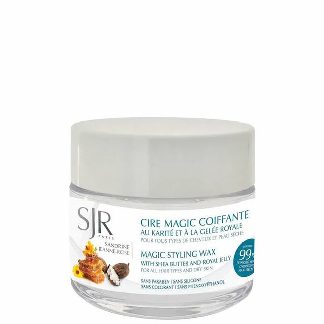 SJR Paris Cire Magic Coiffante au Karité et à la Gelée Royale pour tous types de cheveux et peau sèche