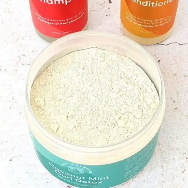 tropikalbliss masque en poudre curl detox pour cheveux bouclés et frisés