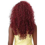 Perruque Bouclée longue Dominican Bounce Converti Cap Outré en couleur bordeaux DR/425 de dos