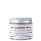  Crème soin visage au lait d’ânesse Bio  HYDRATE ET PROTÈGE – 50ml - Oléanat