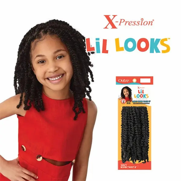 crochet braids twists courts Mèches Outre X-pression Lil Looks WAVY BOMB TWIST 8 pouces