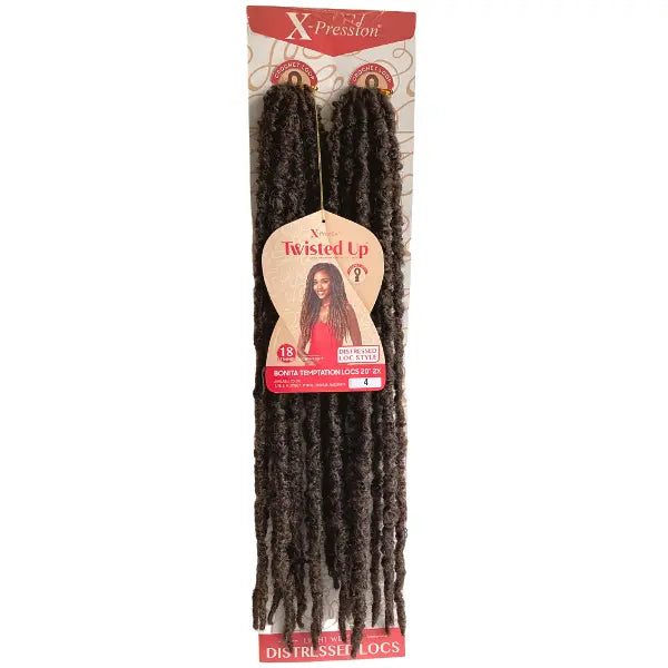 Crochet Locks Bonita Temptation Mèches fausses locs X-Pression 20 pouces Outré en chatain (4).