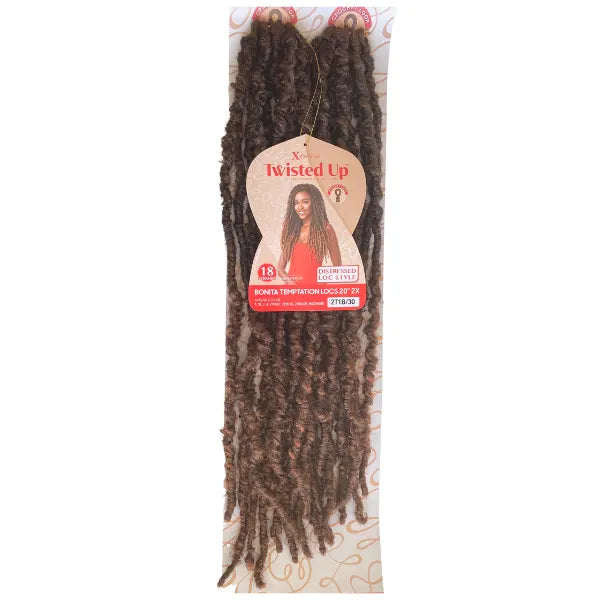 Crochet Locks Bonita Temptation Mèches fausses locs X-Pression 20 pouces Outré en 2T1B/30.