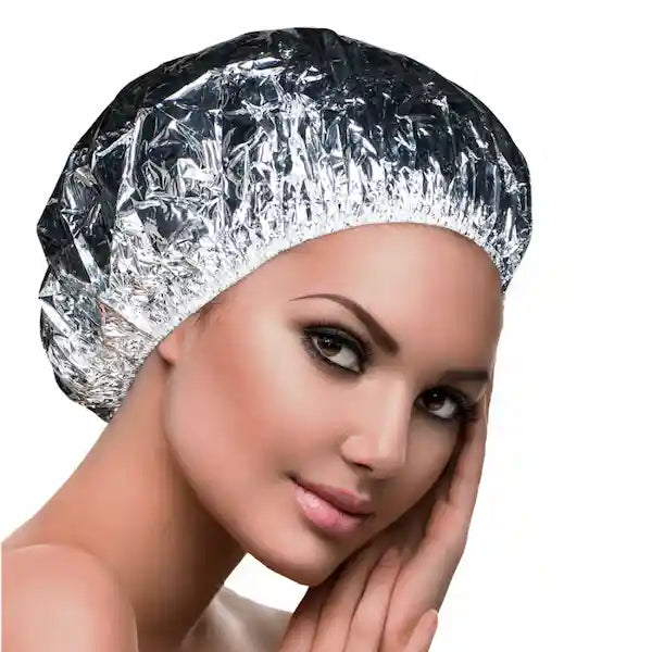 Bonnet Auto chauffant Cheveux bouclés, secs, frisés, crépus pour une meilleure pénétration des soins, masques capillaires