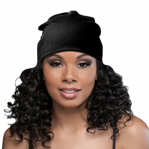 Bonnet de protection en Satin pour femmes noires, accessoires de