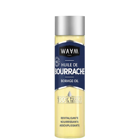 WAAM - Huile de bourrache Bio Pure Peaux irritées, fragiles, vergetures et Cheveux ternes