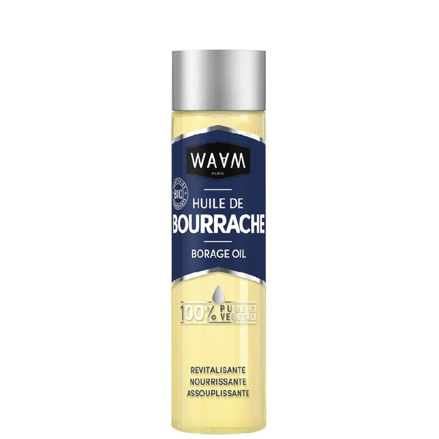 WAAM - Huile de bourrache Bio Pure Peaux irritées, fragiles, vergetures et Cheveux ternes