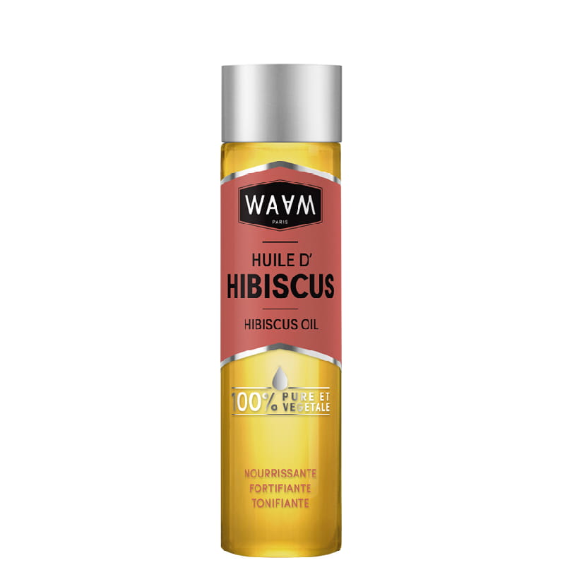 huile hibiscus nourrissante pour cheveux, marque waam cosmetics