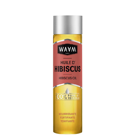 huile hibiscus nourrissante pour cheveux, marque waam cosmetics