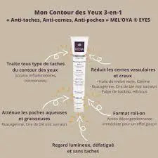 IN'OYA Soin Contour des Yeux 3-en-1 « Anti-taches, Anti-cernes, Anti-poches » MEL’OYA EYES 