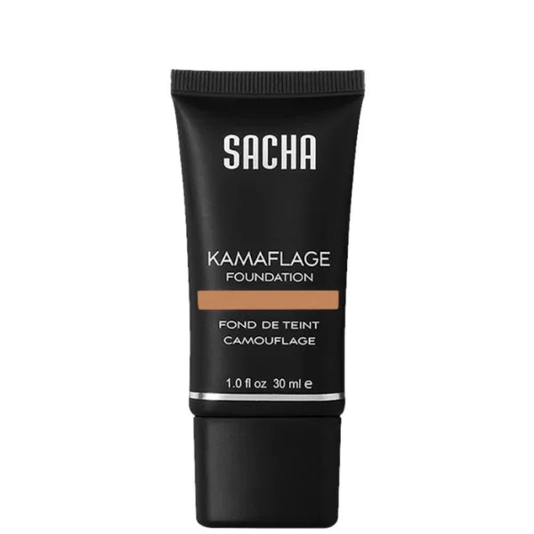 Fond de teint couvrant peau noire Camouflage - Kamaflage Foundation Sacha Cosmetics - teinte perfect caramel.