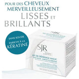 Le kit de défrisage sans soude enrichi à la kératine assure la protection et l'hydratation active du cheveu. Il peut être utilisé sur cheveux secs et abîmés mais, pas sur cheveux colorés ou méchés avec oxydant.