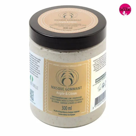  La Kaz Naturelle Masque Gommant Visage Argile et Citron BIO 2 en 1 | 300ML