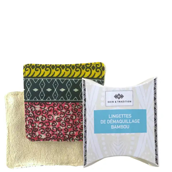 2 Lingettes démaquillantes en bambou lavable et réutilisable Soin & Tradition