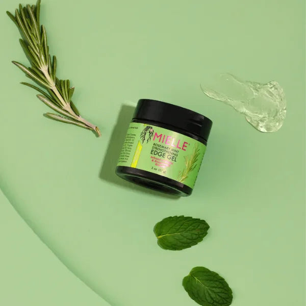 Rosemary Mint Strengthening Edge Gel Mielle Organics Gel lisseur de bordure fortifiant au romarin et menthe poivrée