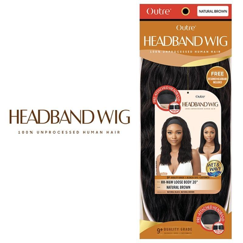 Perruque Bandeau Loose Body Ondulée Wet & Wavy en cheveux naturelss tête complète - Diouda