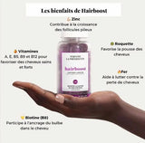 Madame La Présidente Les gummies hair boost stimulent la pousse, apportent de la vitalité aux cheveux et réduisent la chute.