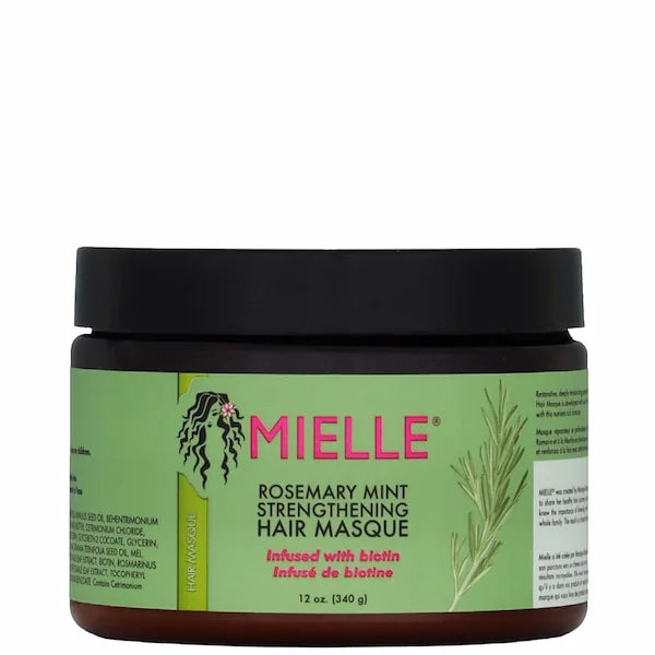 Masque Fortifiant Romarin & Menthe Poivré - Mielle Organics pour cheveux cassants