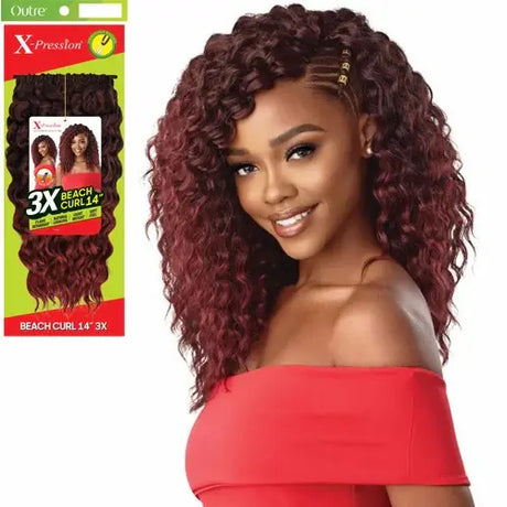 Mèches X-Pression Crochet Braids Wavy Court Beach Curl 14 Pouces 3X Outré