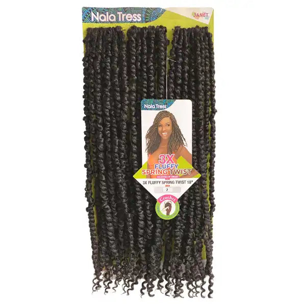 3X Mèches FLUFFY SPRING TWIST Nala Tress 18 pouces - Janet Collection - Crochet Braids - diouda