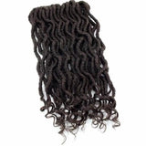 Mèches Faux Locks brun foncé WAVY BAHAMA LOCS 14 pouces Mèches Outré XPRESSION en couleur Chatain (4)