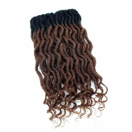 30 Fausses Locks ombré chatain WAVY BAHAMA LOCS 18 pouces Mèches X-PRESSION Outré teinte OM30