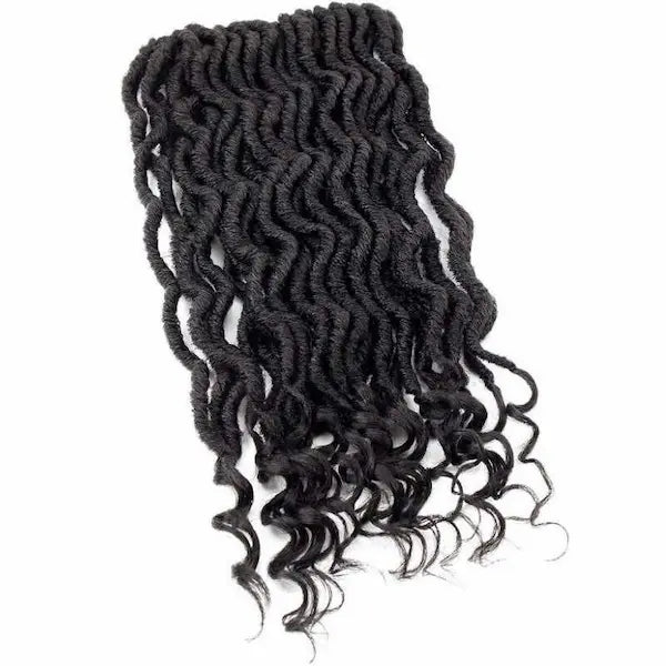 30 Fausses Locks noires WAVY BAHAMA LOCS 18 pouces Mèches X-PRESSION Outré teinte 1B 